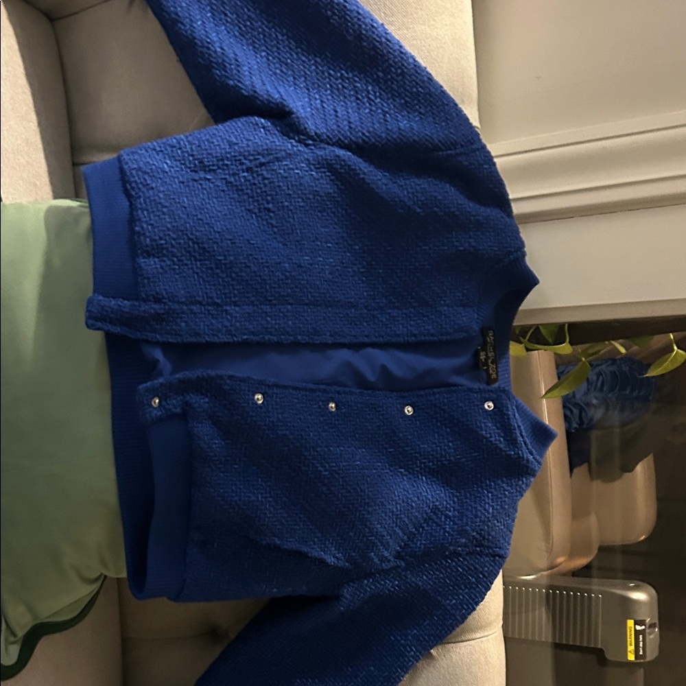 Rachel Zoe Blue Varsity Jacket